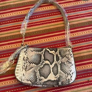 Anne Klein Faux Python Small Satchel – NWOT Description: